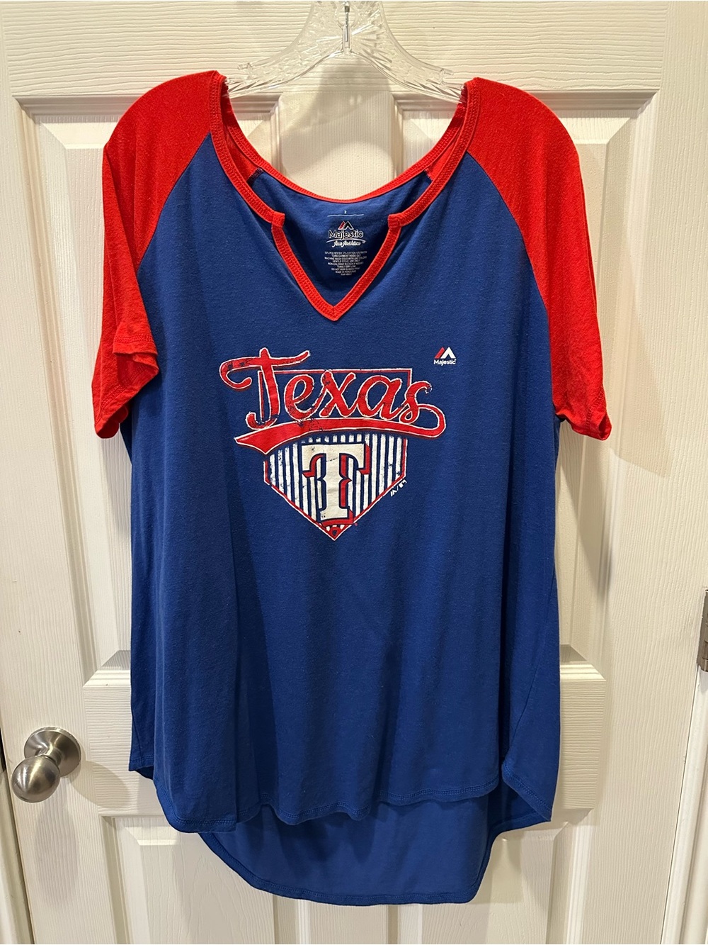 Torrid 2X Texas Rangers MLB Baseball V-Neck Top
